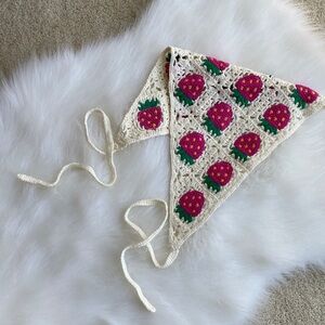 Strawberry Crochet Bandana